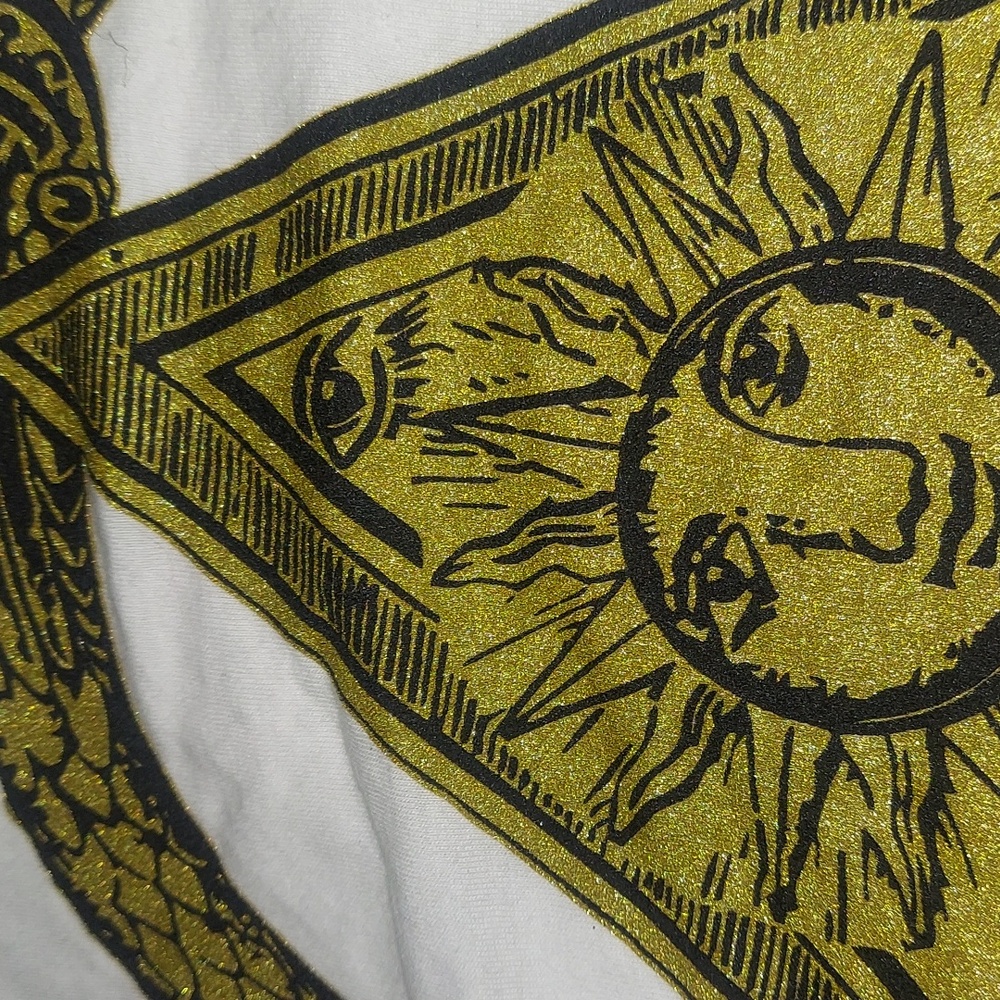 Gold Tone Occult Alchemy(I) Graphic Tee. View 2